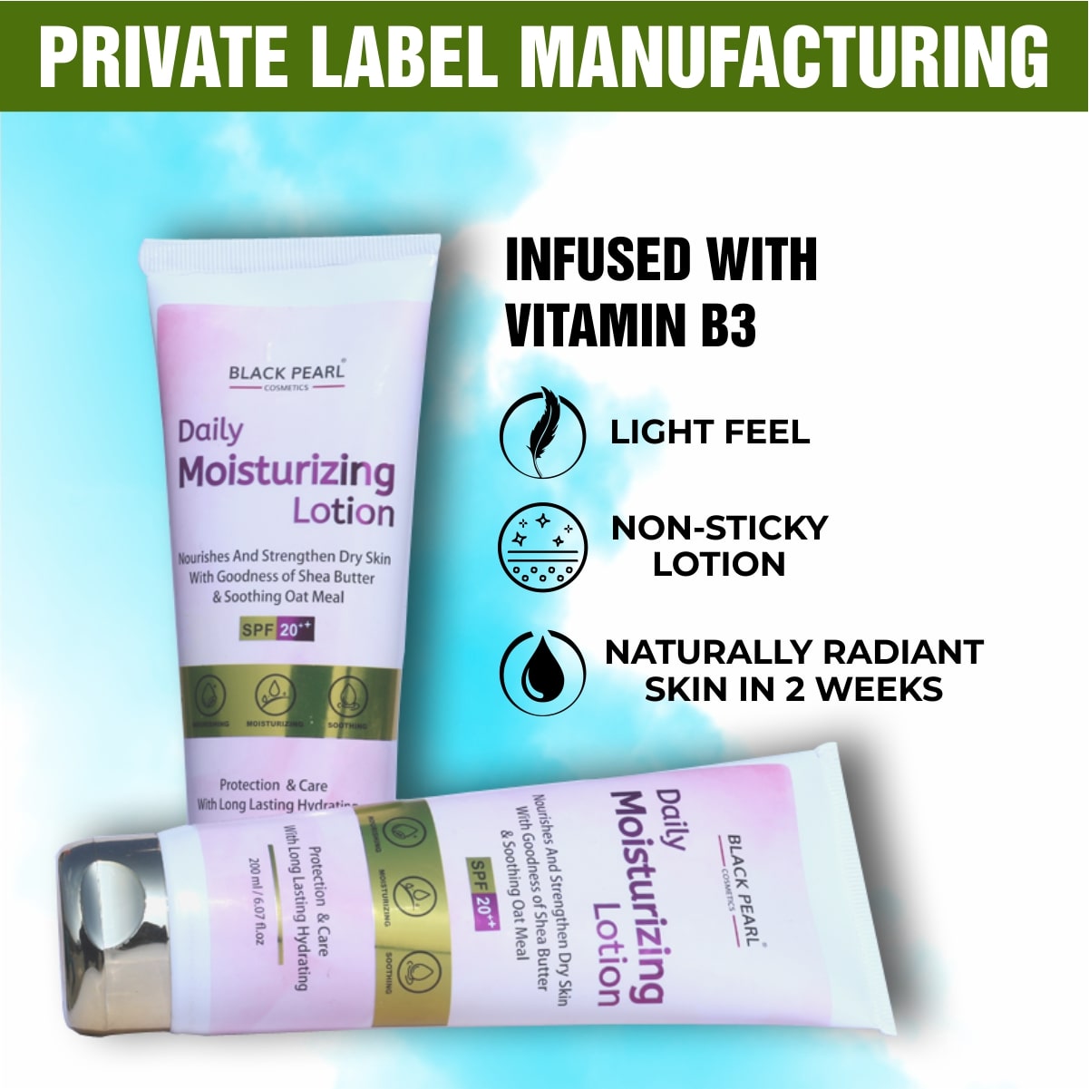 Daily Moisturizing Lotion Private Label Manufacturing