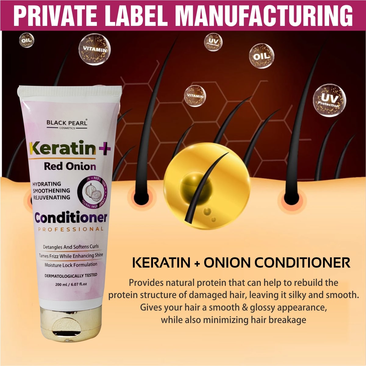 Keratin Red Onion Conditioner Private Label Manufacturing