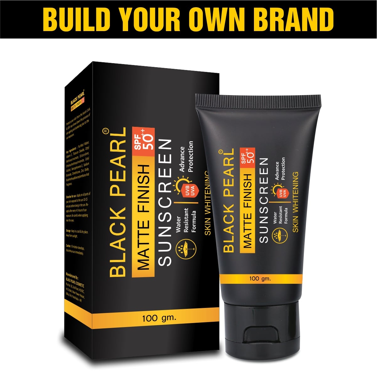 Matte Finish SPF 50 Sunscreen Build Your Own Brand