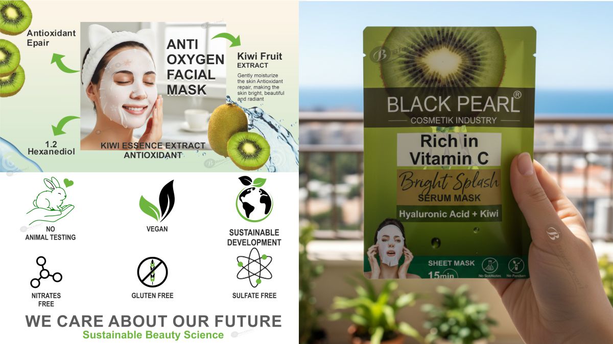 Bio-cellulose mask manufacturing – Kiwi sheet mask private label