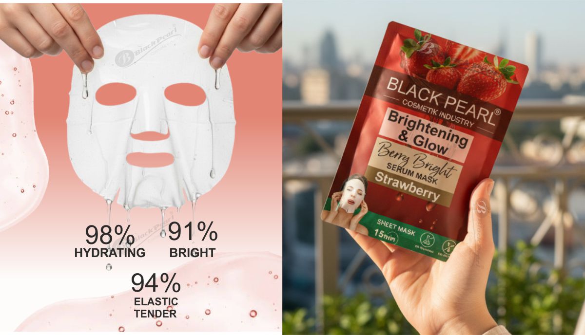 DIY facial sheet mask maker – Strawberry variant, custom brand development
