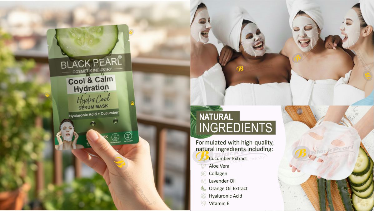 Cucumber facial sheet mask production – contract manufacturing for brands